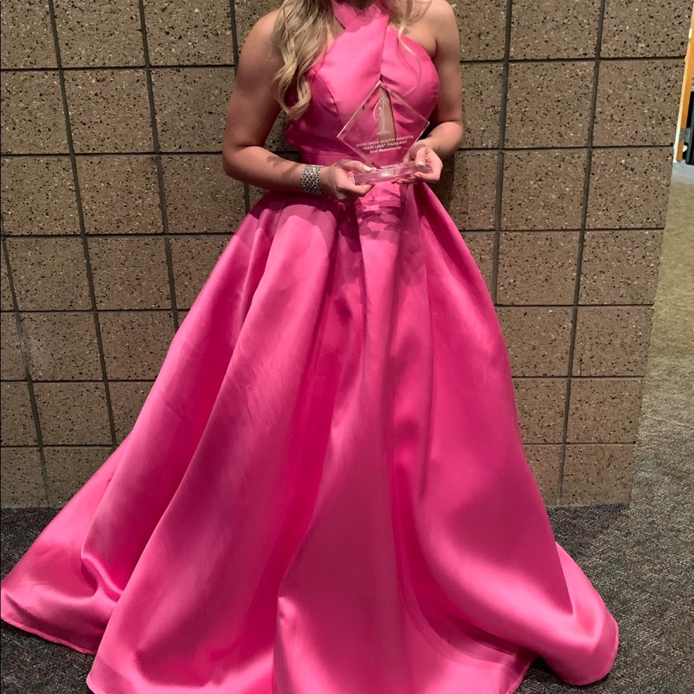 Pink halter dress
